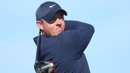 Rory McIlroy takes a shot at the 2022 Alfred Dunhill Links Championship