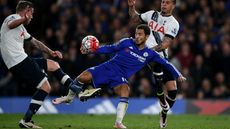 Eden Hazard of Chelsea in action against Spurs