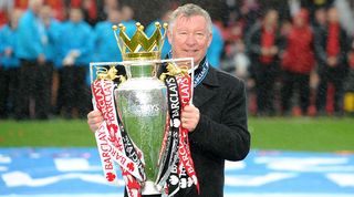 Alex Ferguson Premier League trophy Manchester United