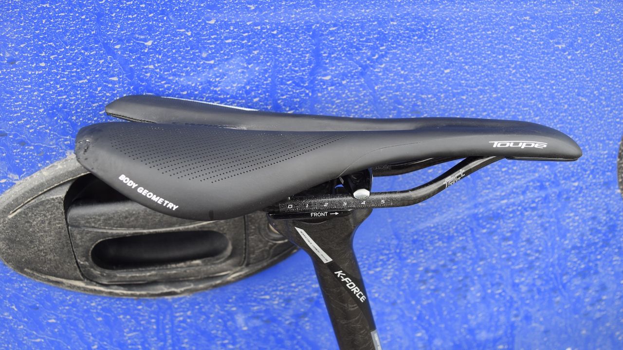 The Specialized theme continues with a S-Works Toupe saddle
