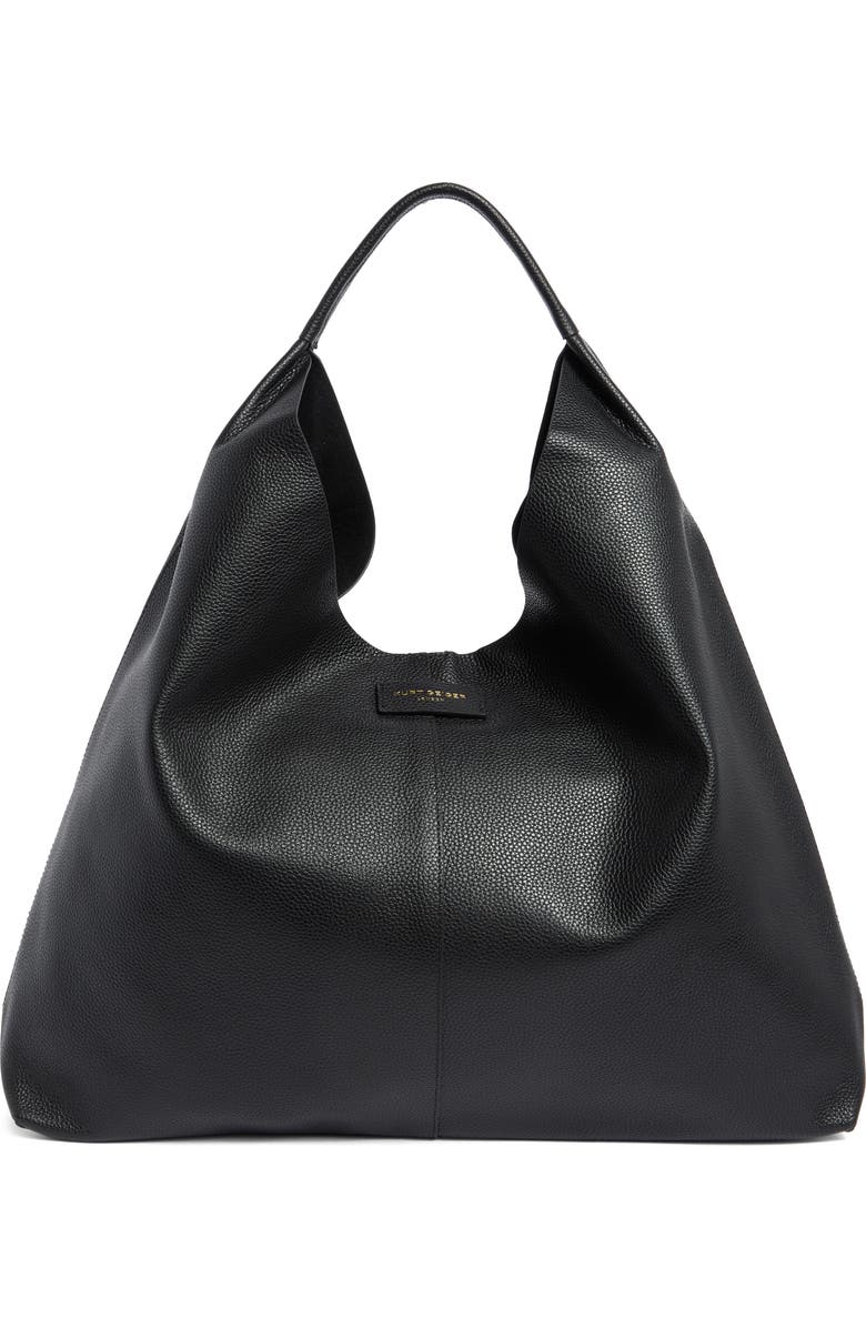 Violet Leather Hobo Bag