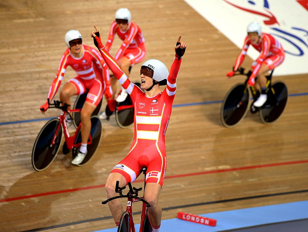 Denmark celebrates bronze in the team pursuit