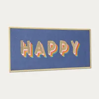 Happy Beaded Blue Fabric Wall Art, was £79.50, now £55.65 | Oliver Bonas