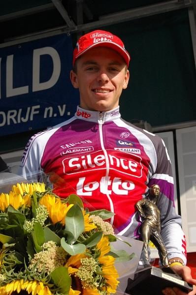 Kris Boeckmans (Silence - Lotto) was riding as a trainee when he won the Schaal Sels.