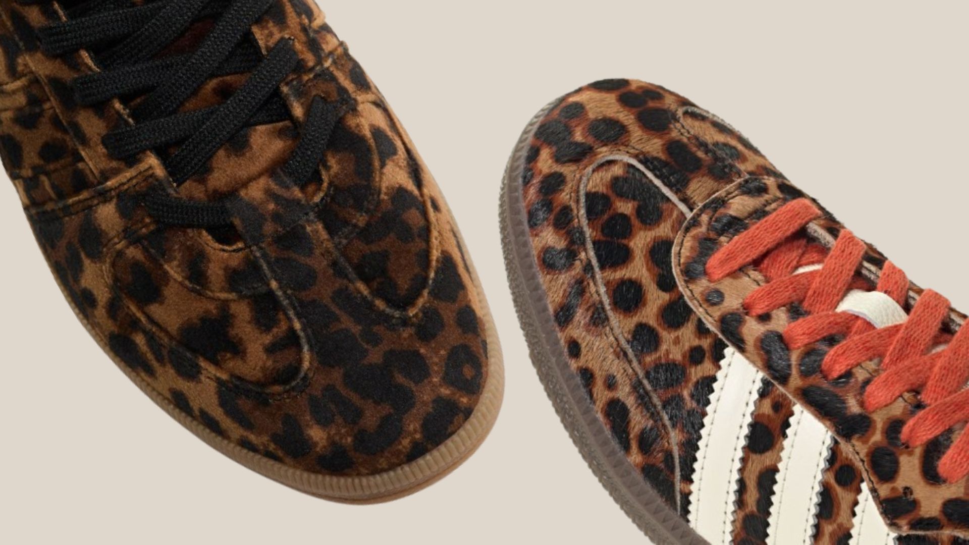high street lookalike from H&amp;M for Adidas leopard print Sambas
