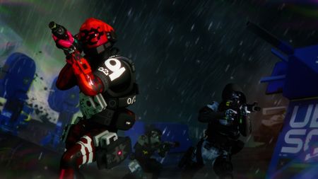 Marathon Season 2 sentinel and assassin runner shells in rainy night marsh