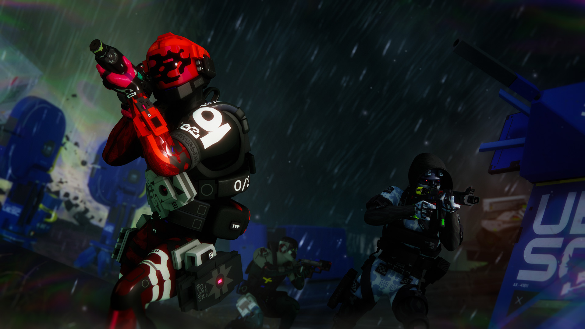 Marathon Season 2 sentinel and assassin runner shells in rainy night marsh