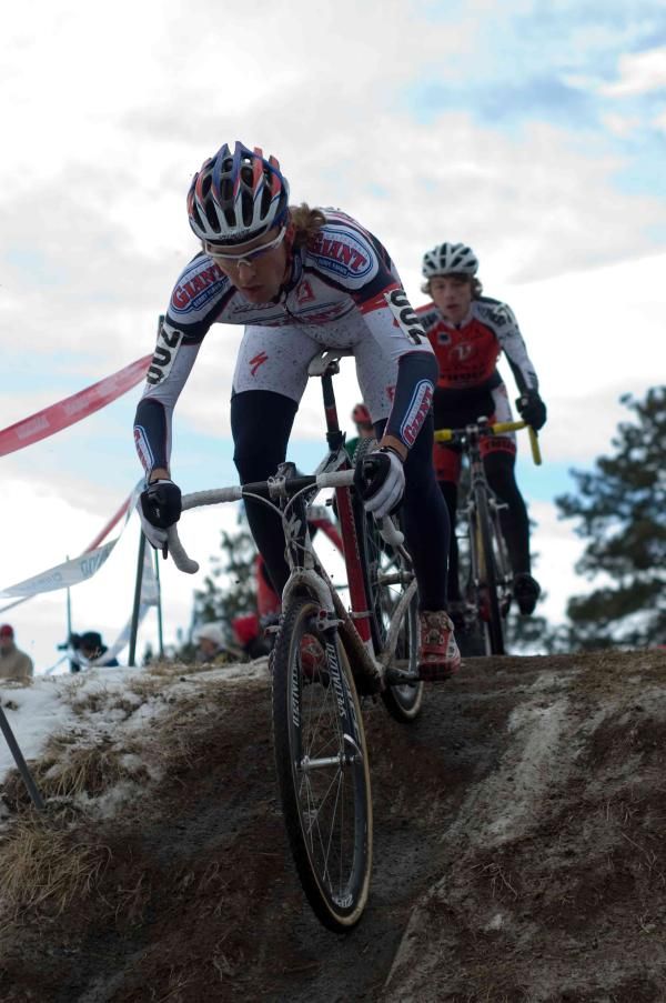 The heavy favorite Cody Kaiser (Calif. Giant Berry Farms) gets to the 8 foot drop first.