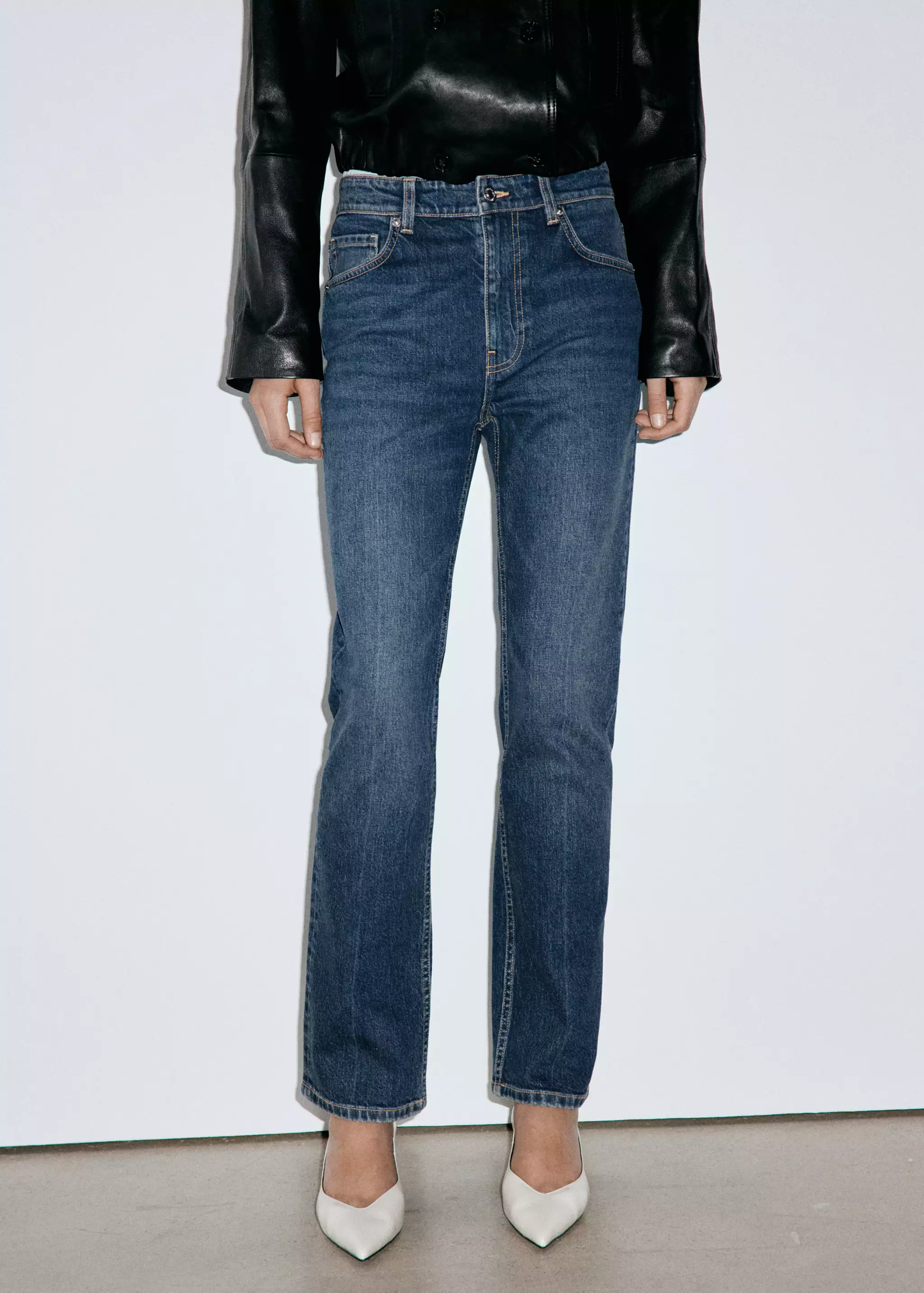 Slim-Fit High-Waist Jeans - Women | Mango United Kingdom