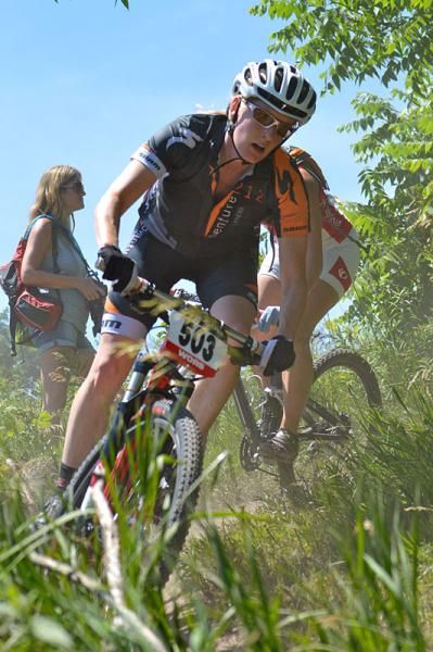 Lisa Krayer (Adventure 212 / Specialized) worked her way up from 6th place to finish third at CamRock.