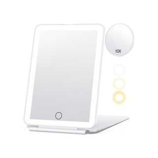small rectangle mirror with lights
