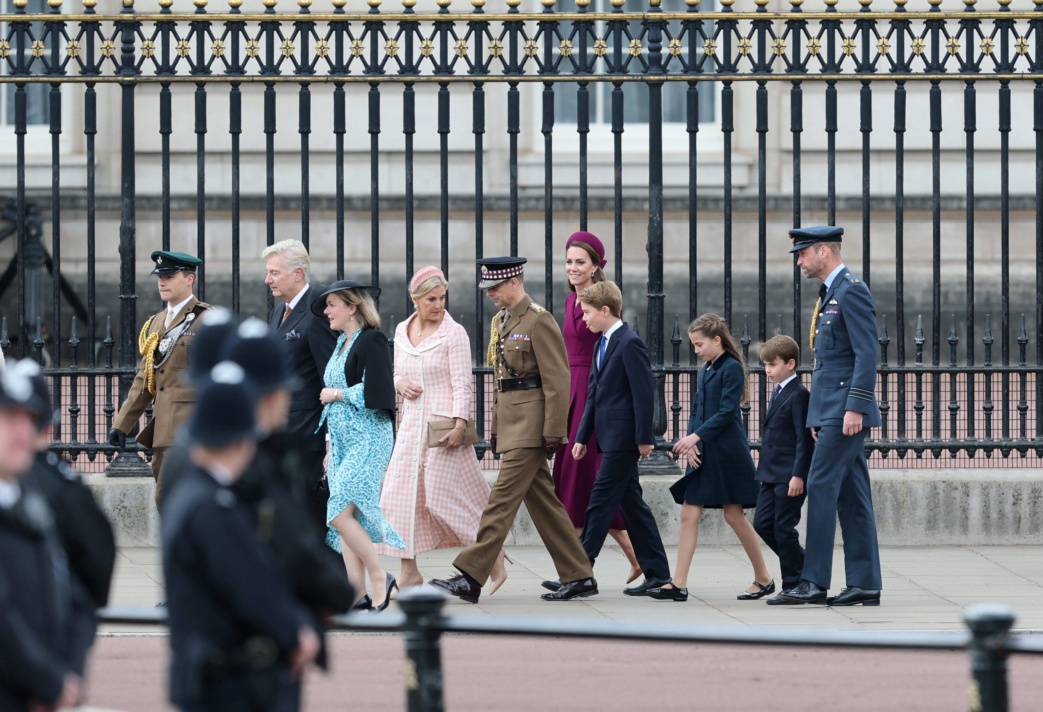 Duchess Sophie, Prince Edward, Princess Kate, Princess Charlotte, Prince Louis and Prince William