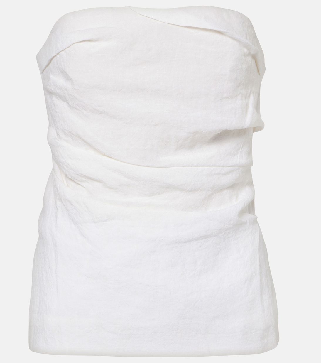 Izel Draped Linen Top