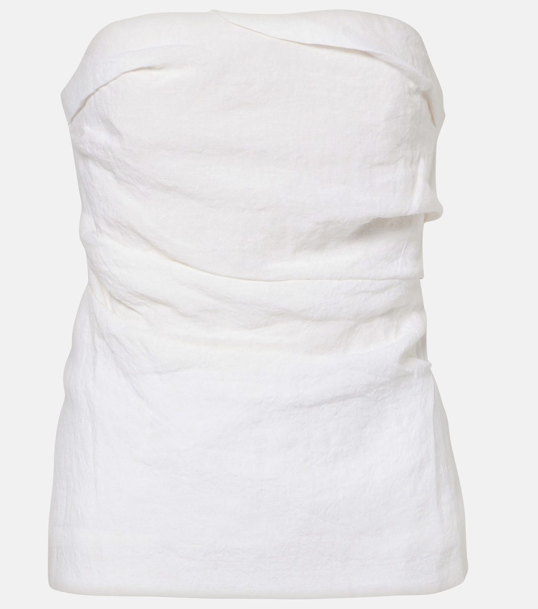 Izel Draped Linen Top