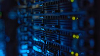 Closeup photo of a supercomputer