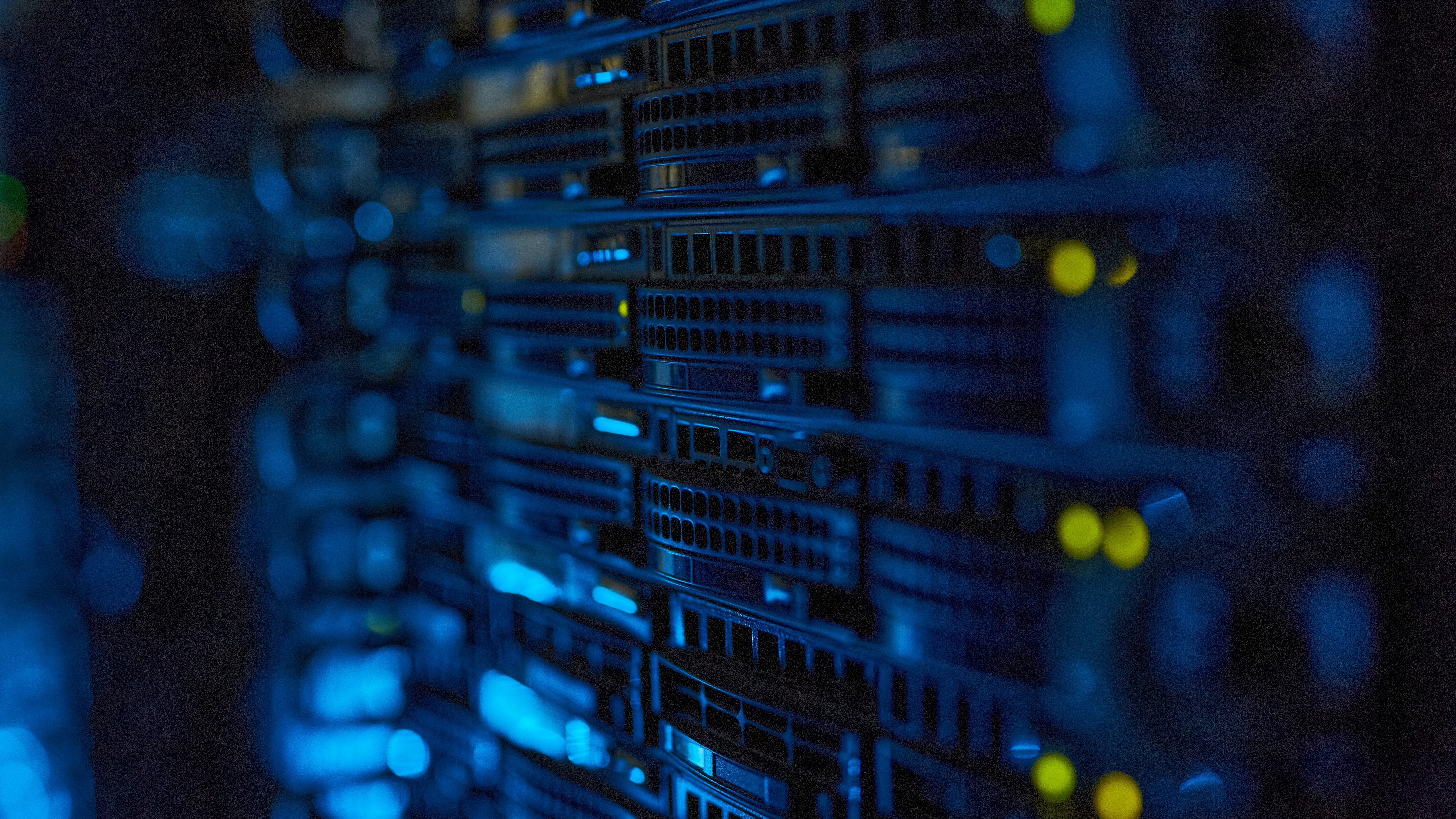 Closeup photo of a supercomputer