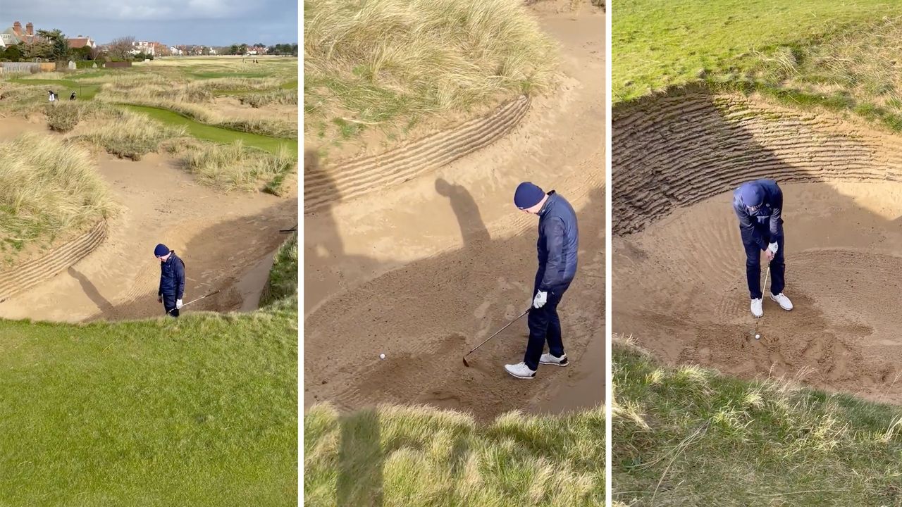 WATCH: Golfer Has Bunker Nightmare On Royal Liverpool’s New Par-3