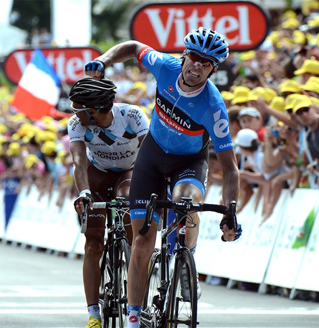 Celebrating at the 2012 Tour de France