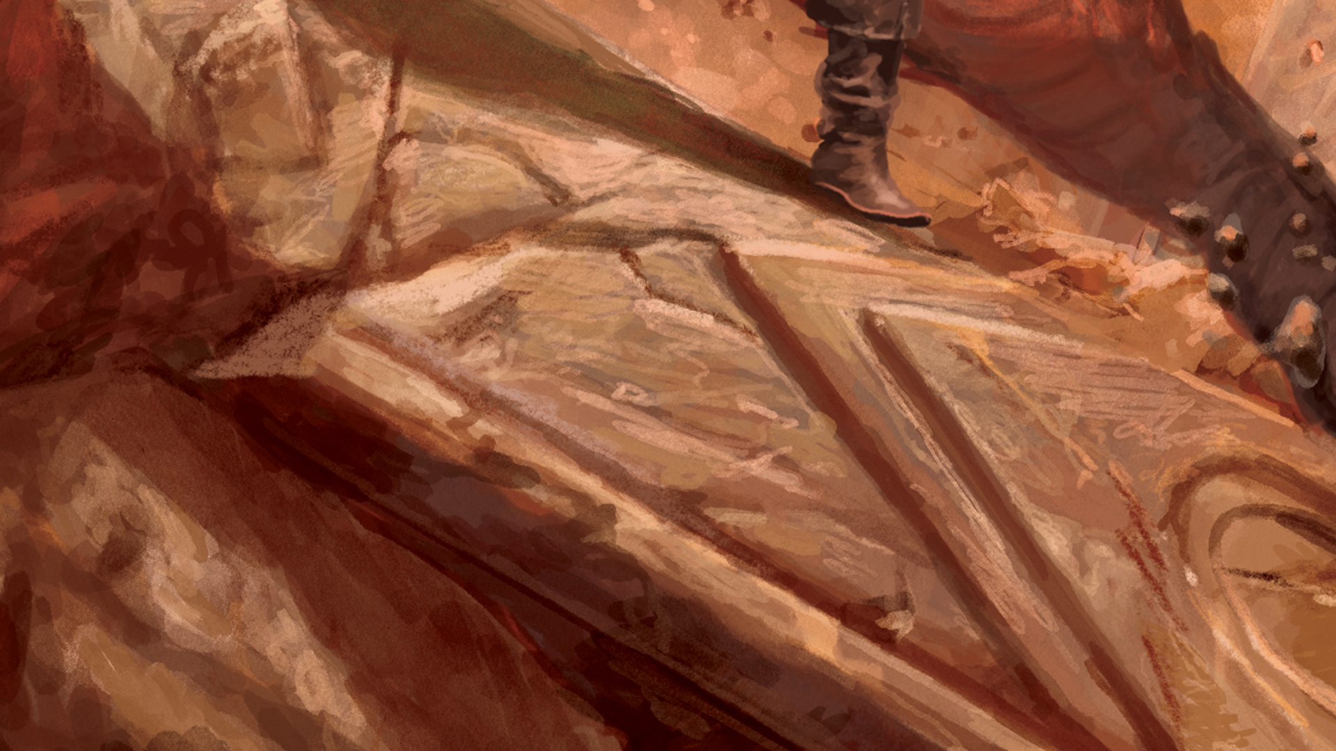 A close-up detail in digital art