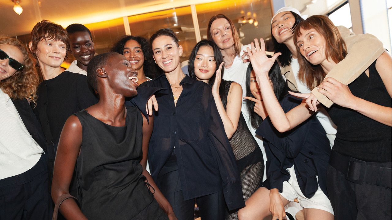 A group of women wearing black. 