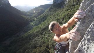 rock climbing technique: a solid handhold on an edge