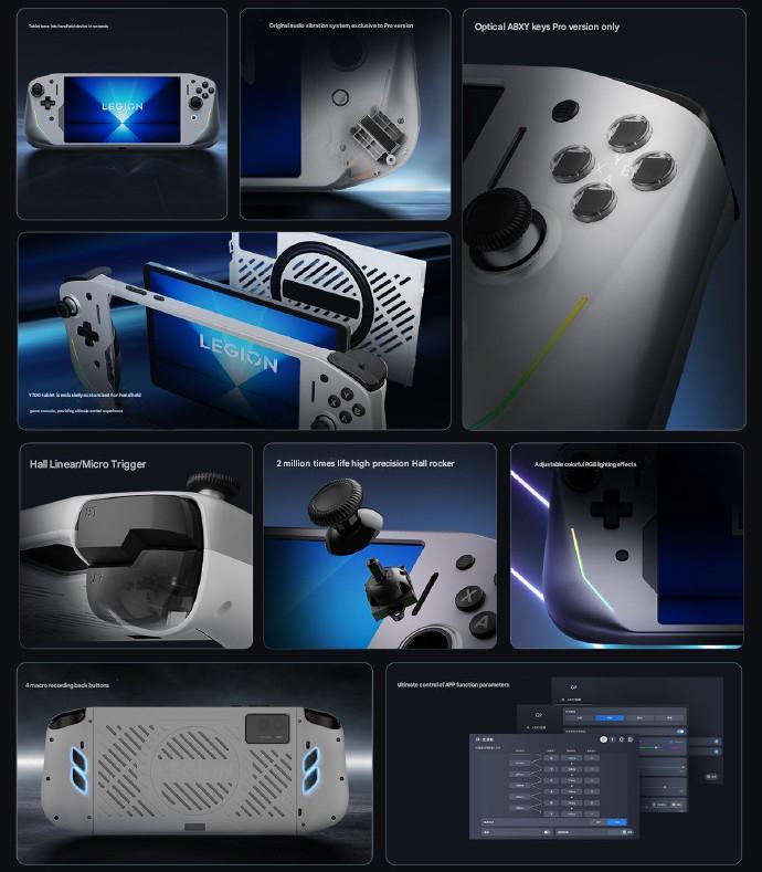 Breakdown of different features found on the Lenovo G9 controller for the Y700 Gen 4