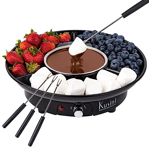Kusini Electric Fondue Pot Set &amp;ndash; Chocolate Fondue Kit - Temperature Control