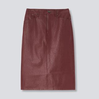 Paige faux leather pencil skirt