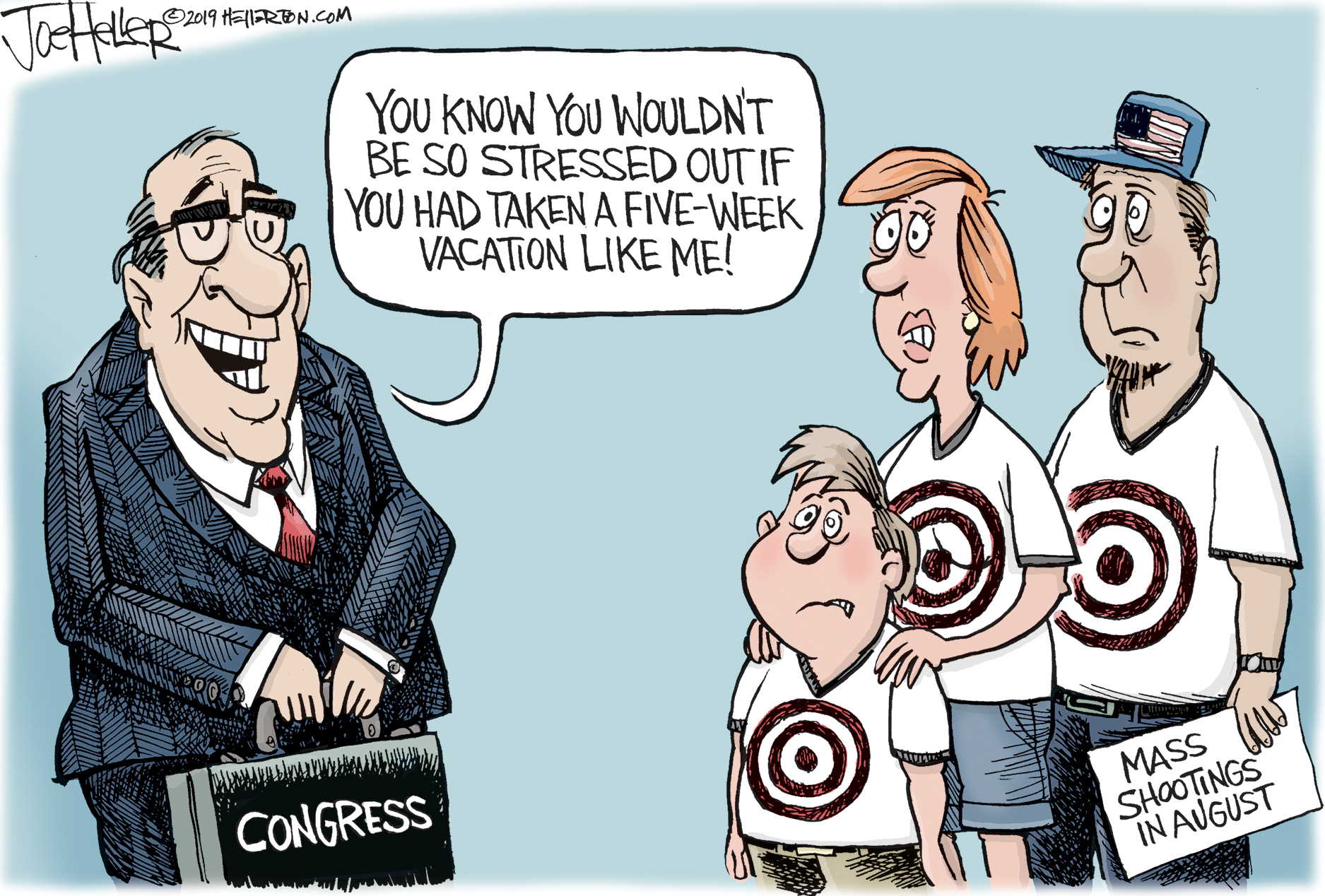 Political Cartoon U.S. Congress inaction mass shooting epidemic | The Week