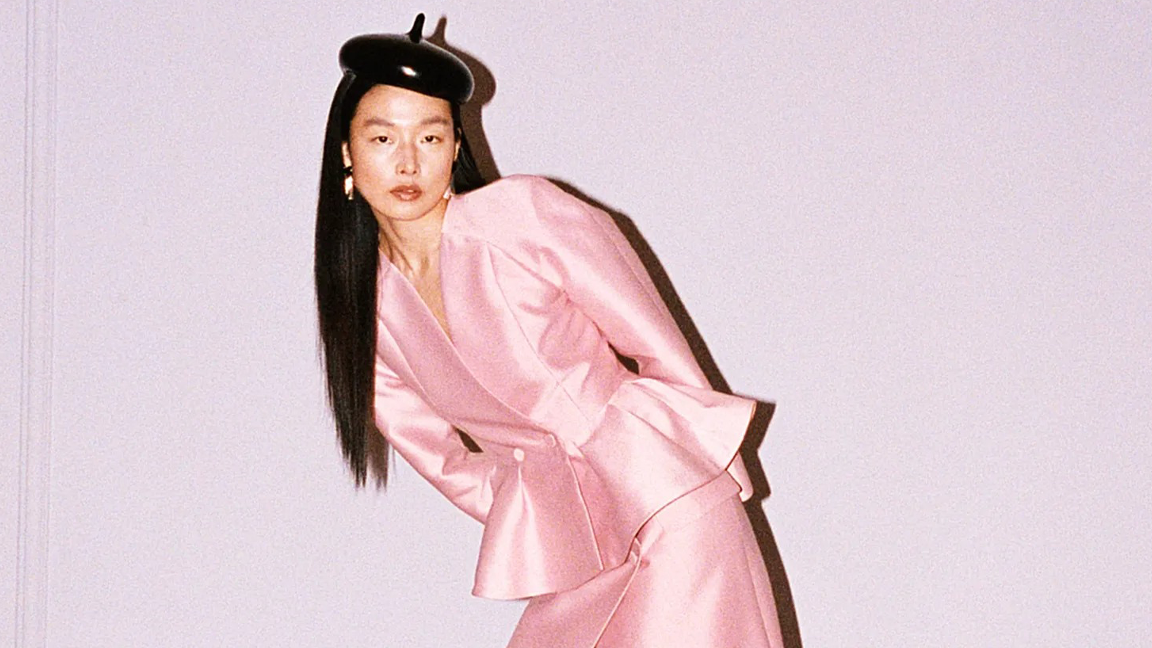 Photo of Stine Goya model wearing peplum top from Fall Winter 2026 collection during Copenhagen Fashion Week.