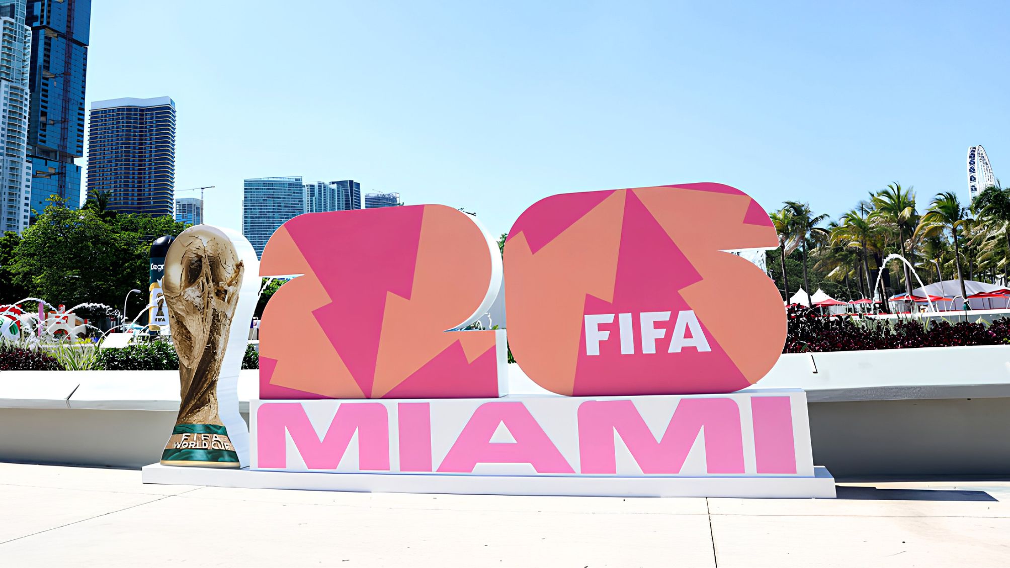 FIFA 2026 Logo Cut Out in Miami, Florida