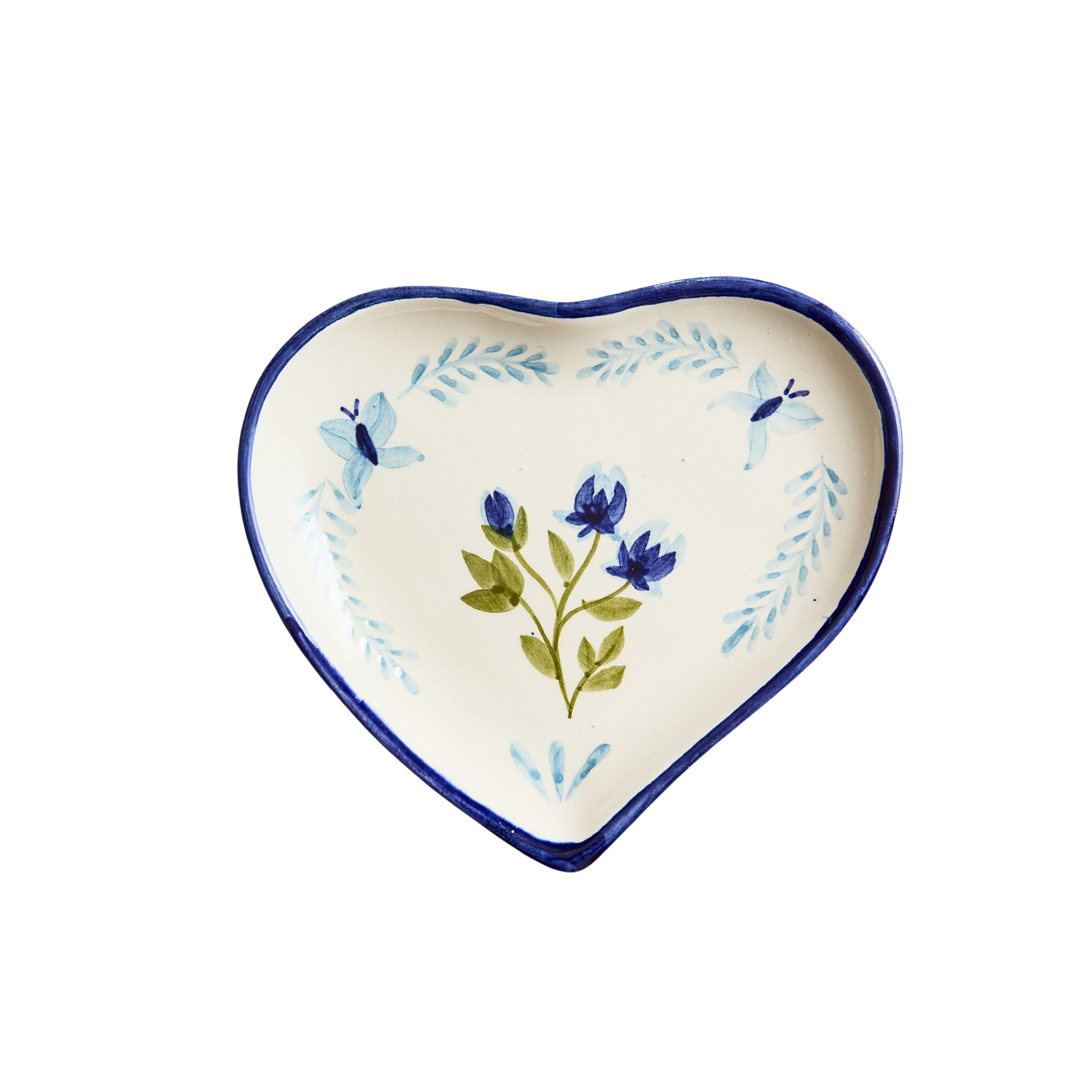 a heart shaped plate