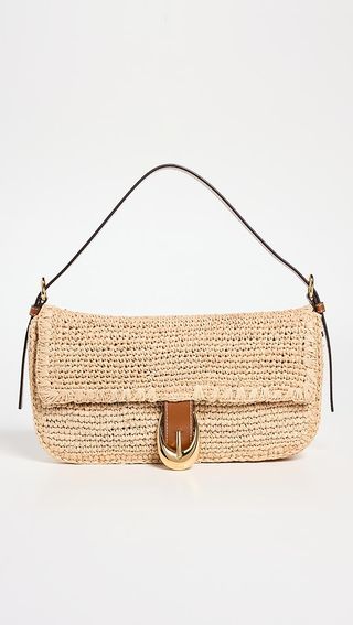 Staud Harlow Raffia Shoulder Bag