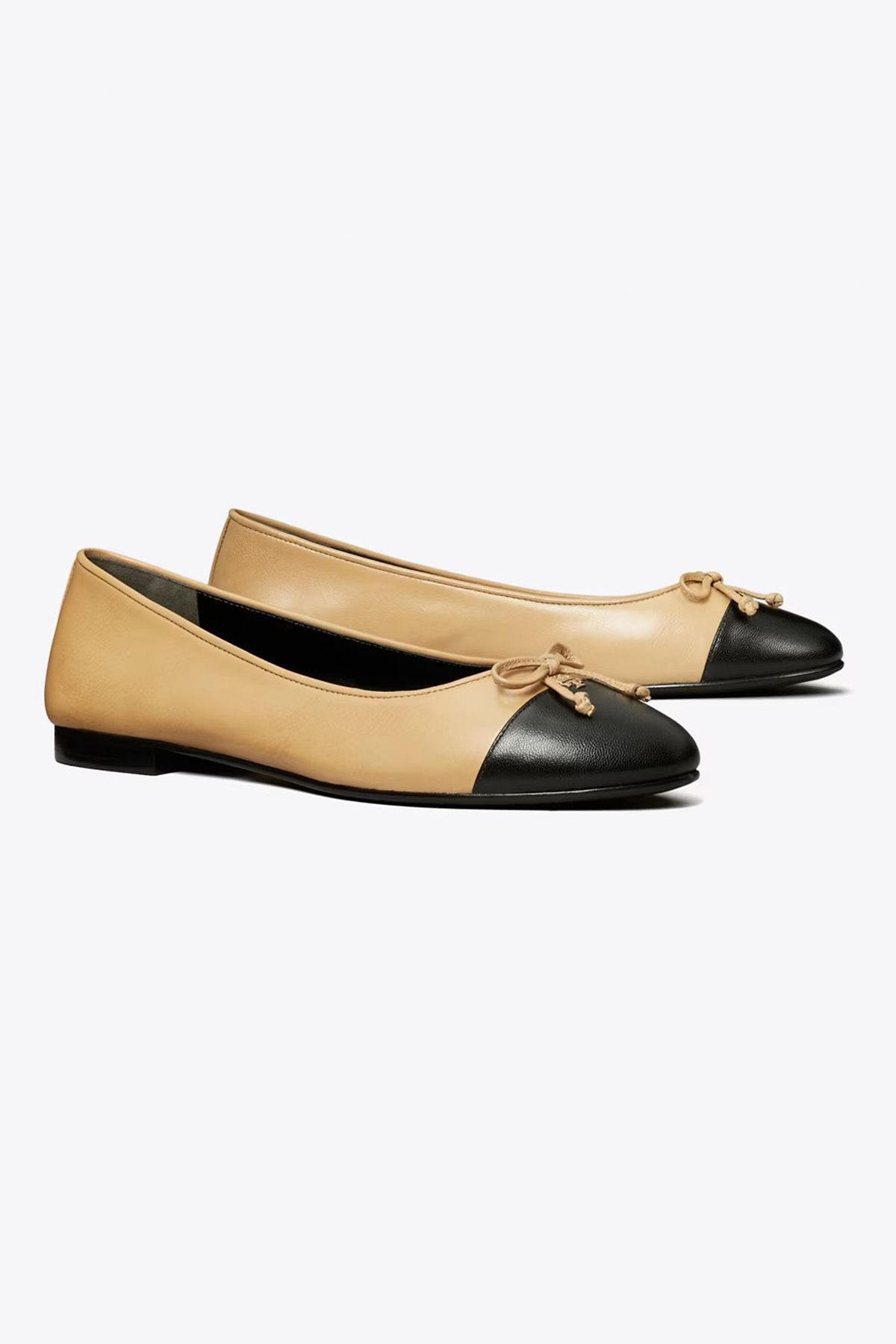 Cap-Toe Ballet in Beige