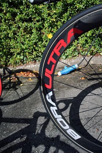 The deep section of Campagnolo's Bora Ultra is the fastest non-disc wheel in the Italian company's range.