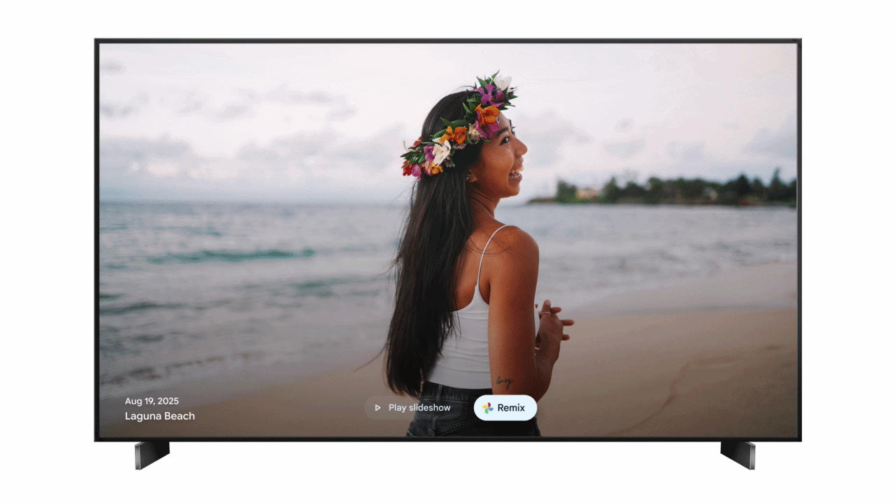 Google Photos remix on Google TV