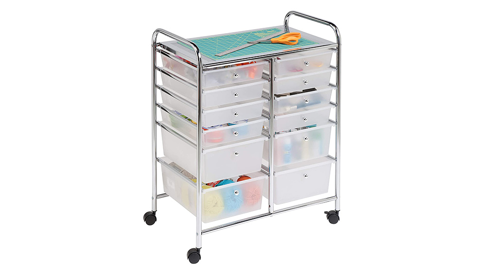 best Cricut accessories: Honey-Can-Do Rolling Storage Cart