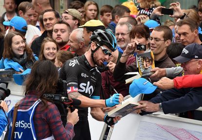 Bradley Wiggins at start, Tour of Britain 2014, stage seven