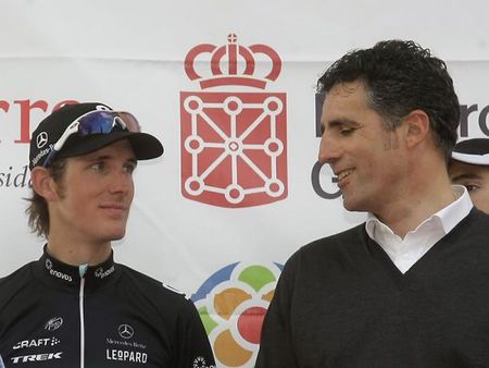 Andy Schleck with Miguel Indurain