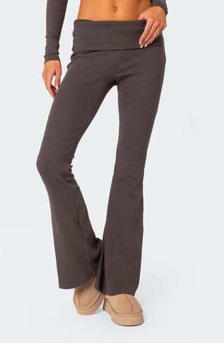 Coffee Break Rib Flare Leggings