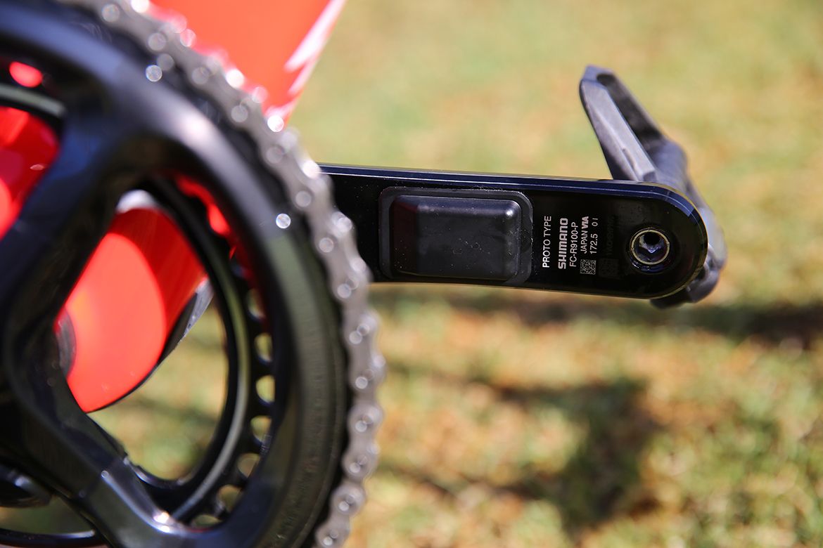 FDJ are testing a prototype Shimano crank-based power meter
