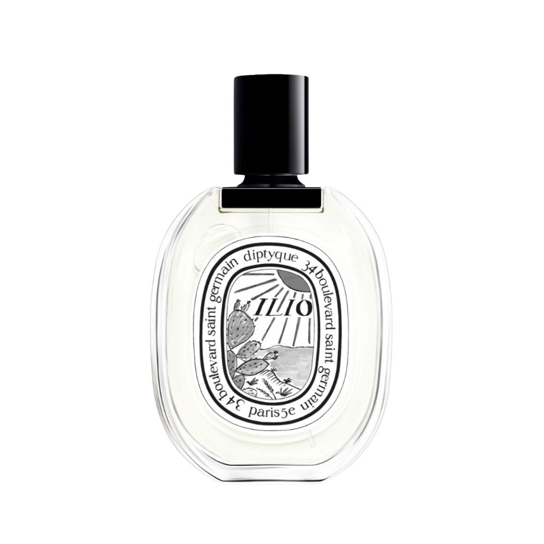 A product shot of Diptyque's Ilio eau de toilette, on a white background