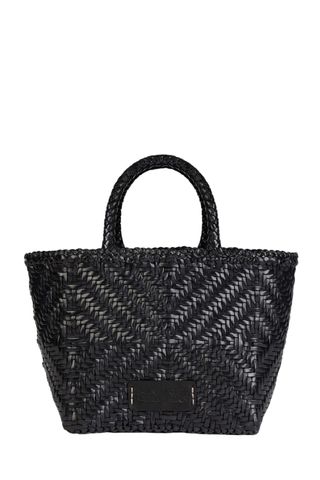 Penelope Chilvers Habibi Woven Leather Bag Black