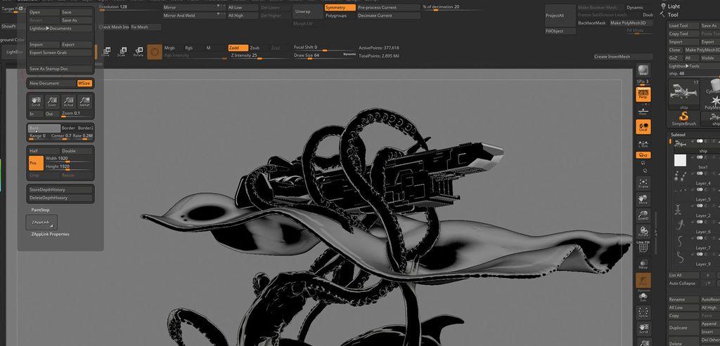 how to combine 3d and comic art in zbrush