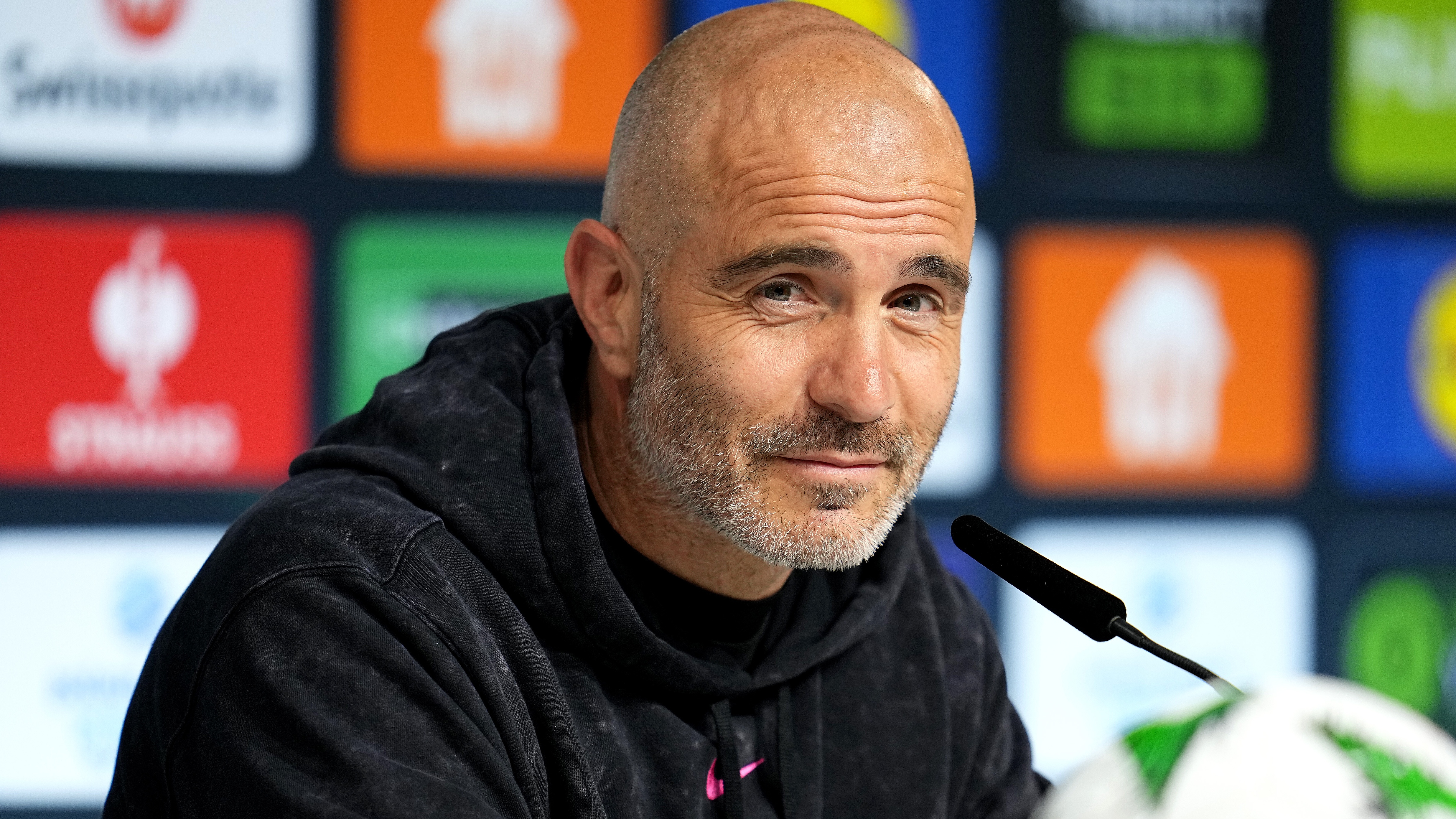 Enzo Maresca speaking in his press conference before the Conference League Final in Wroclaw.