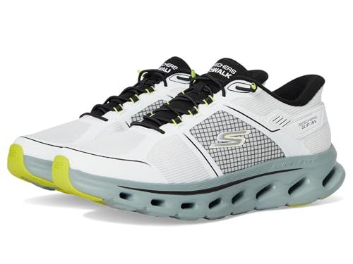 Skechers Men's Go Walk Glide Step 2.0 Zalor Hands Free Slip-Ins Sneaker, White/black, 10.5