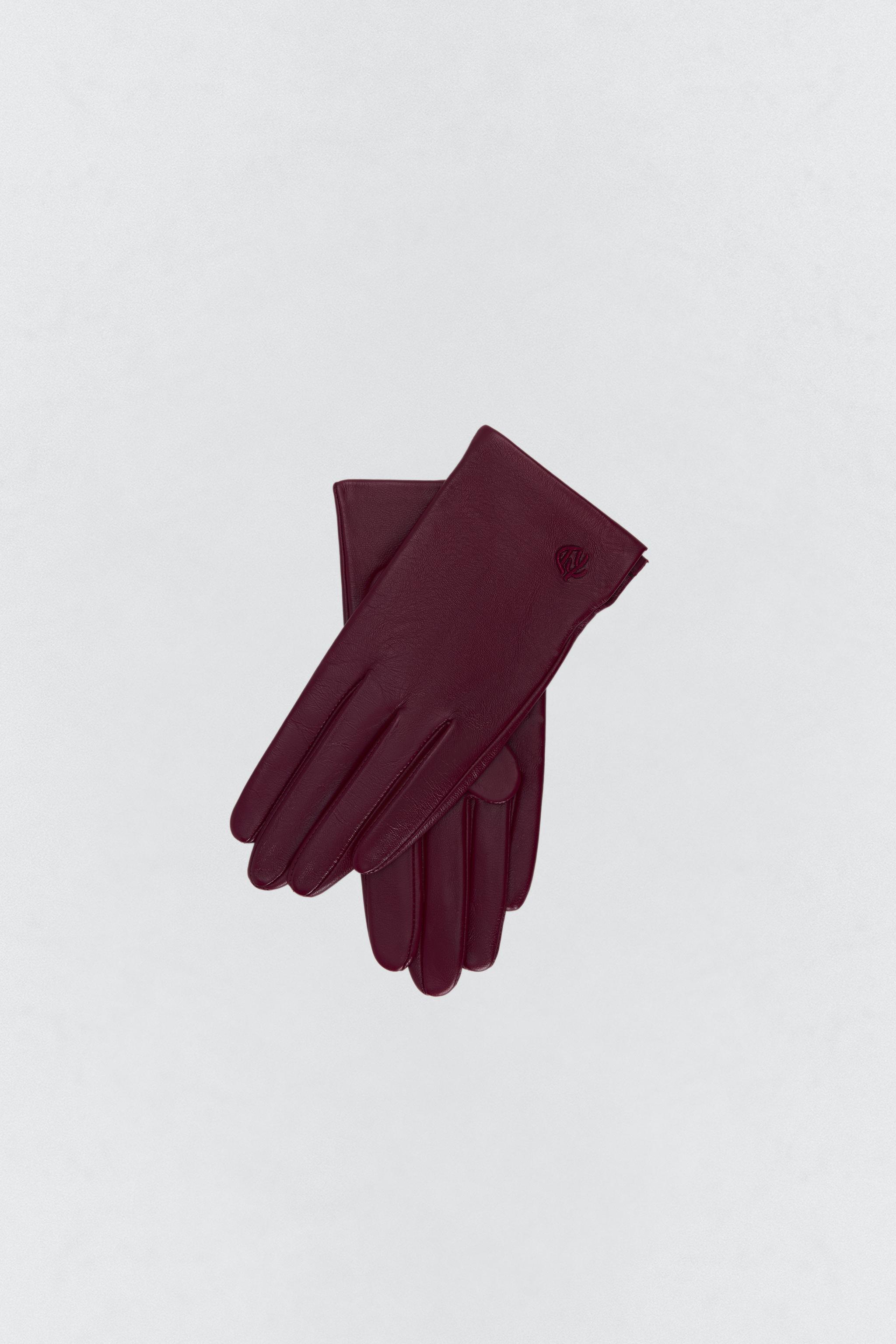 Embroidered Leather Gloves Soshiotsuki X Zara
