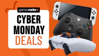 Cyber Monday gaming deals with a DualSense, Xbox Wireless controller, and Nintendo Switch OLED