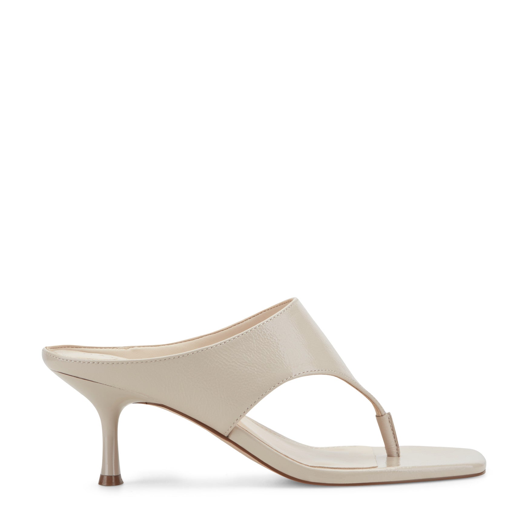 Adia Leather Thong Sandal - 5 / M / Ivory Leather