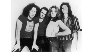 Van Halen (L-R): Alex van Halen, Michael Anthony, David Lee Roth and Eddie van Halen in 1980